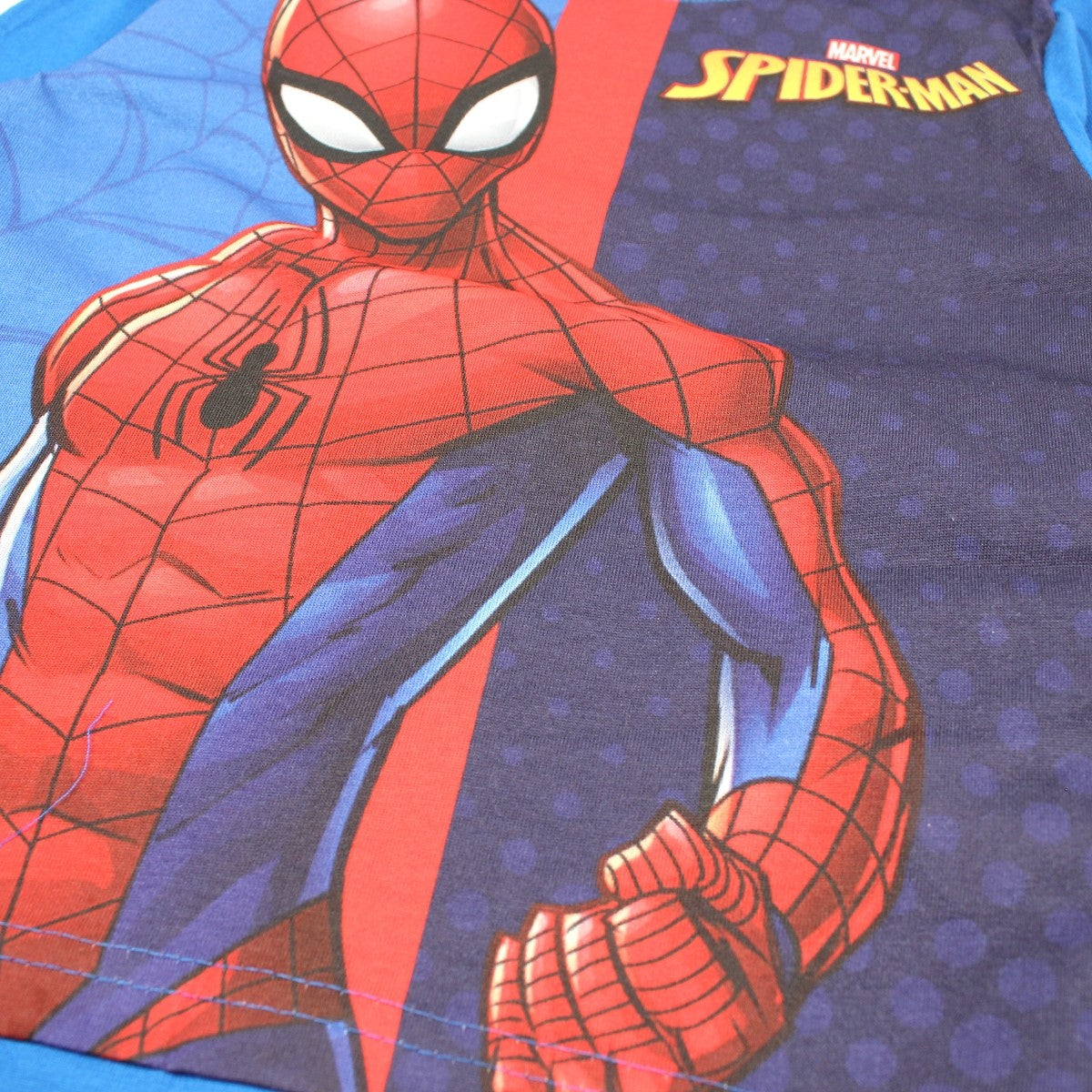 Pyjama coton Garçon Spiderman - 3A Garçon - Enfant - Bleu - 100% Coton - TrendyFlair