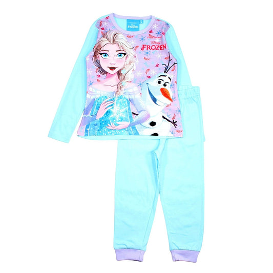 Pyjama coton Fille La Reine des Neiges - 3A Fille - Enfant - Bleu - 100% Coton - TrendyFlair
