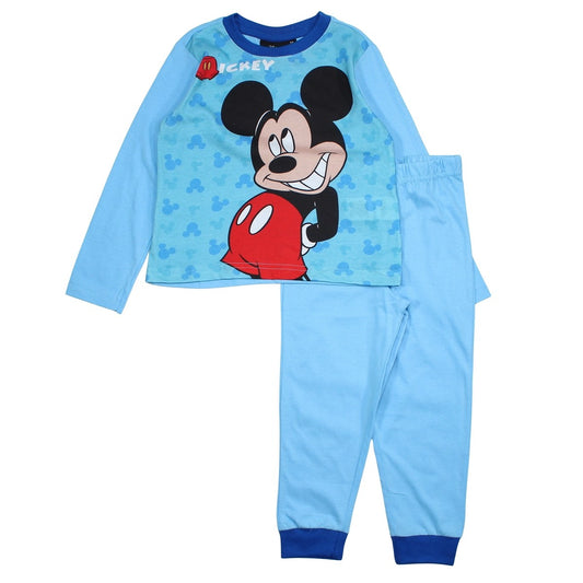 Pyjama coton Garçon Mickey - 2A Garçon - Enfant - Bleu - 100% Coton - TrendyFlair