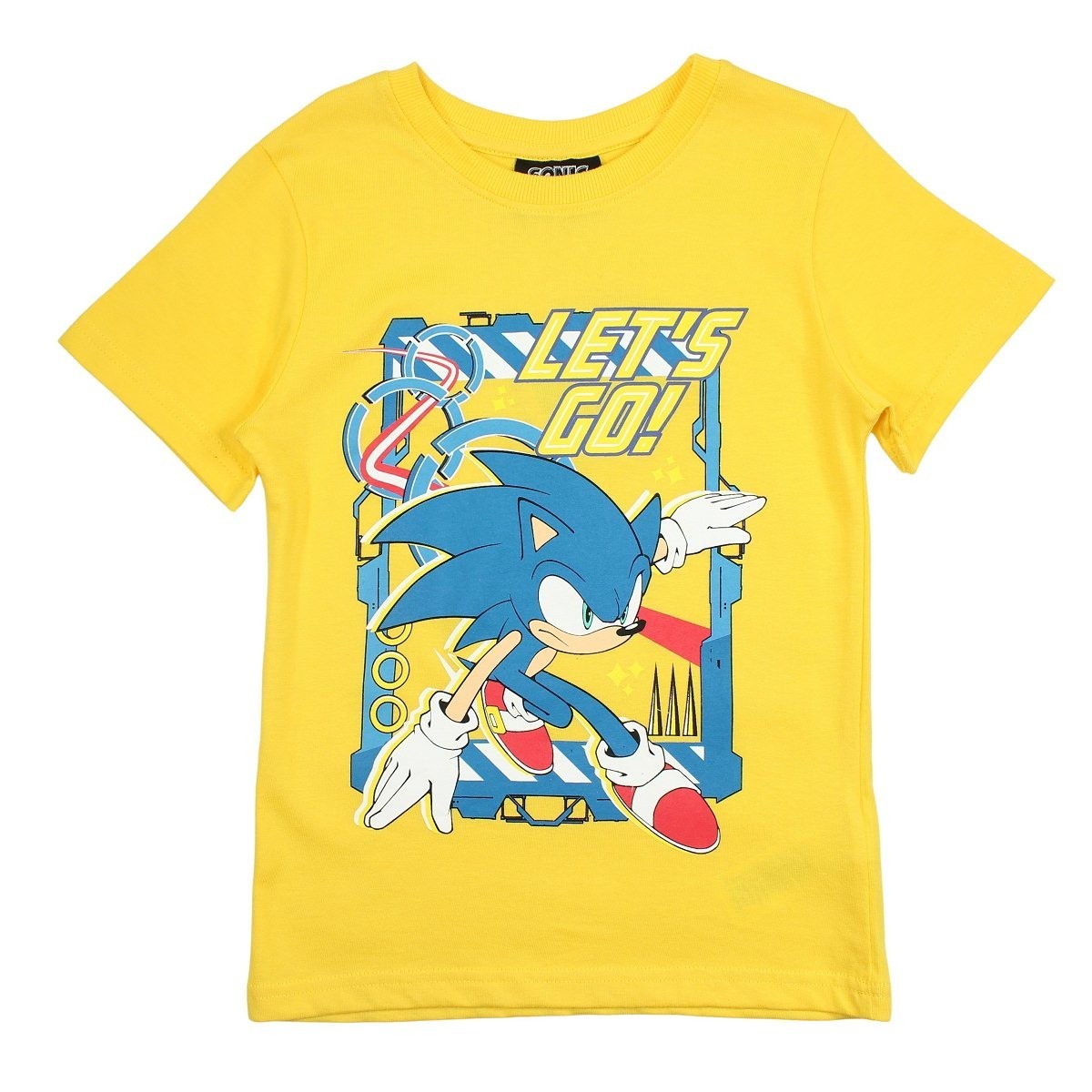 T-Shirt garçon Sonic - 5A Garçon - Enfant - Jaune - 100 % Coton - TrendyFlair