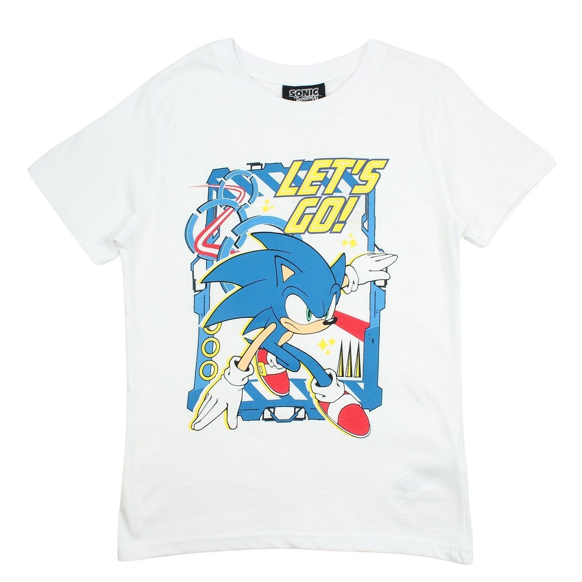 T-Shirt garçon Sonic - 5A Garçon - Enfant - Blanc - 100 % Coton - TrendyFlair