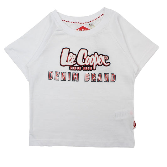 T-Shirt Lee Cooper - 6A Garçon - Enfant - Blanc - 100 % Coton - 150 GSM - TrendyFlair