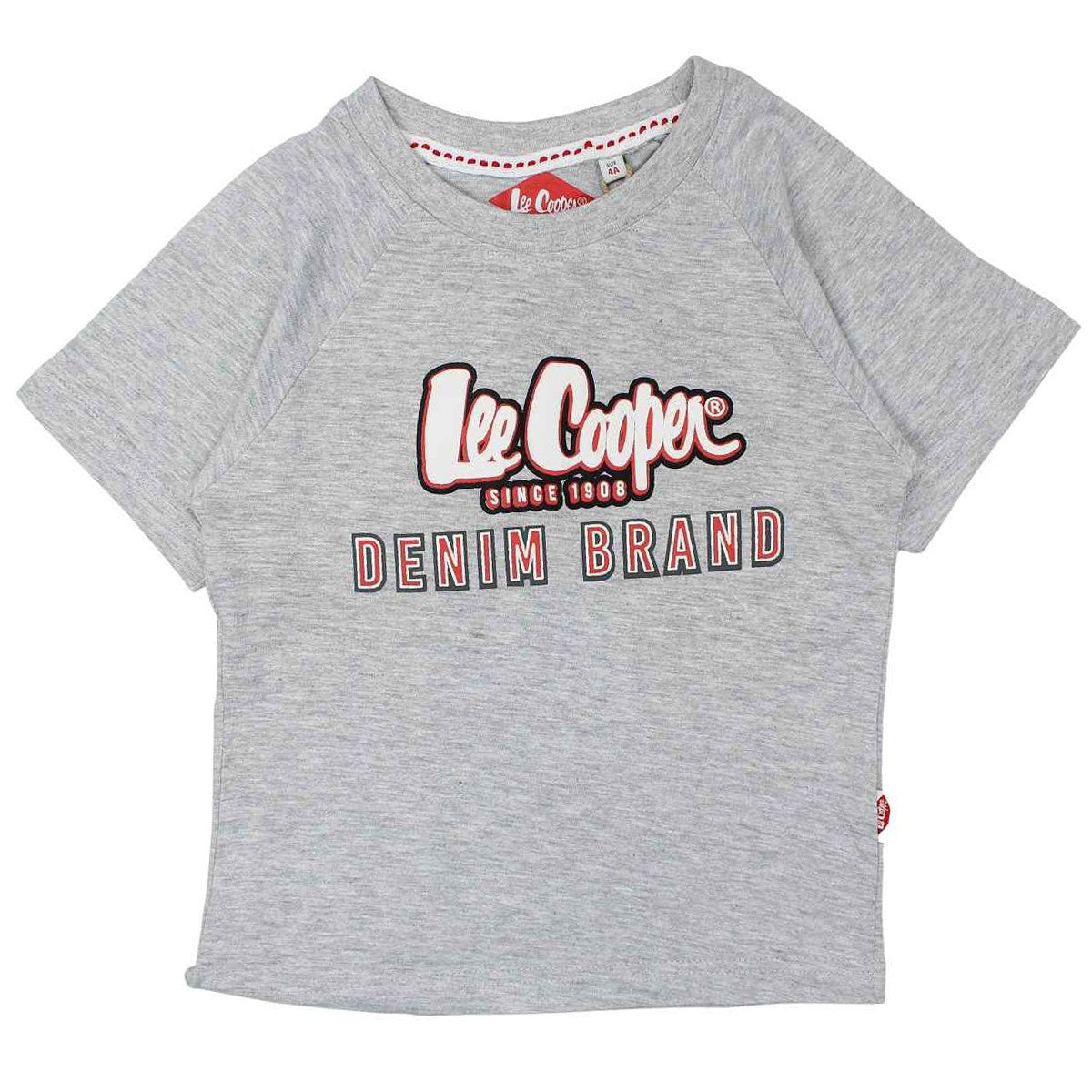 T-Shirt Lee Cooper - 6A Garçon - Enfant - Gris - 100 % Coton - 150 GSM - TrendyFlair