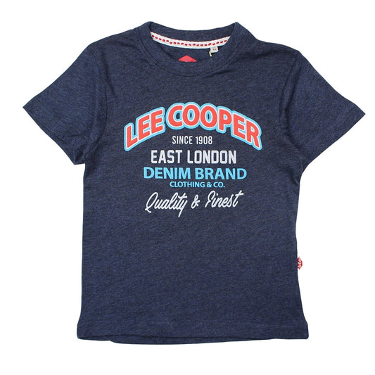 T-Shirt Lee Cooper - 6A Garçon - Enfant - Marine - 100 % Coton - 150 GSM - TrendyFlair