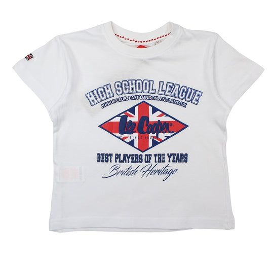 T-Shirt Lee Cooper - 6A Garçon - Enfant - Blanc - 100 % Coton - 150 GSM - TrendyFlair