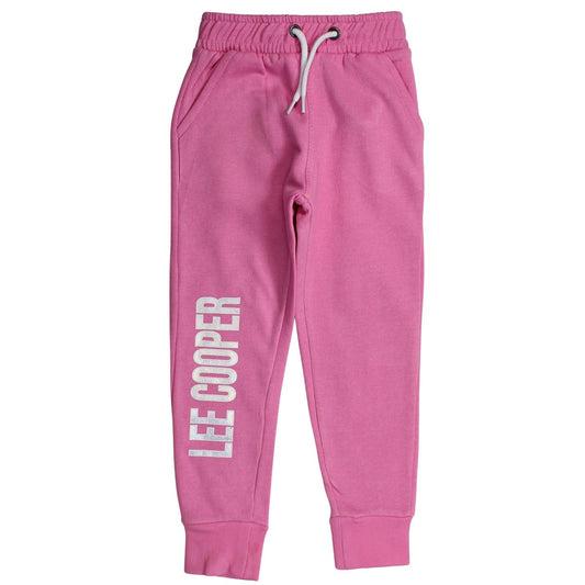 Pantalon de jogging fille Lee Cooper - 4A Fille - Enfant - Rose - 60 % Coton - 40 % Polyester - TrendyFlair