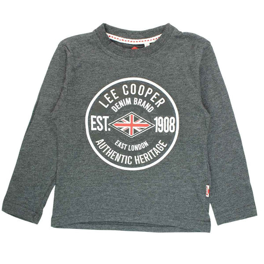 T-Shirt Lee Cooper - 6A Garçon - Enfant - Gris - 100 % Coton - TrendyFlair