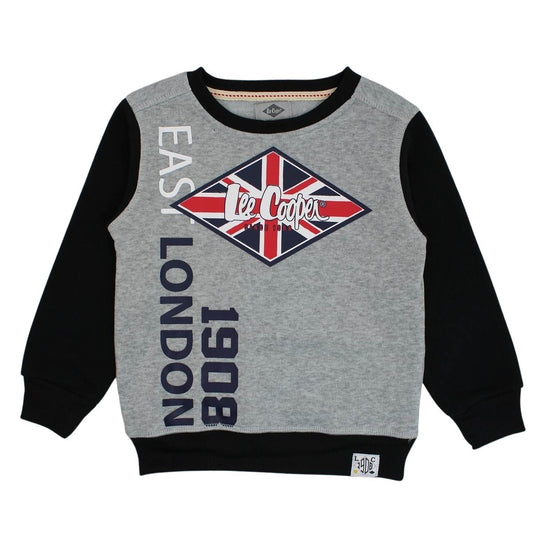 Sweat Lee Cooper - 6A Garçon - Enfant - Gris - 100 % Polyester - TrendyFlair