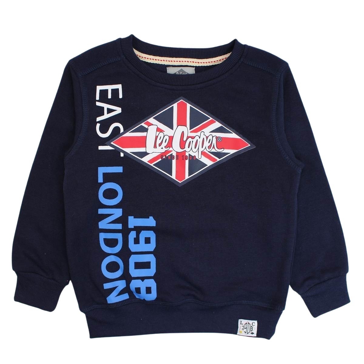 Sweat Lee Cooper - 6A Garçon - Enfant - Marine - 100 % Polyester - TrendyFlair