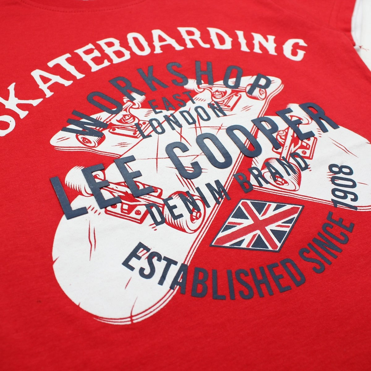 T-Shirt Lee Cooper - 4A Garçon - Enfant - Rouge - 100 % Coton - 160 gsm - TrendyFlair