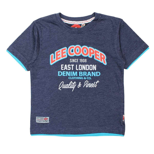 T-Shirt Lee Cooper - 4A Garçon - Enfant - Bleu - 60 % Coton - 40 % Polyester - TrendyFlair