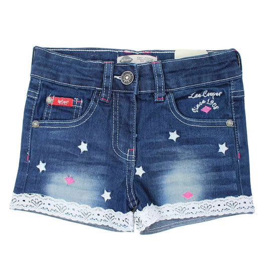 Short Lee Cooper - 4A Fille - Enfant - Marine - 98 % Coton - 2 % Élasthanne - TrendyFlair