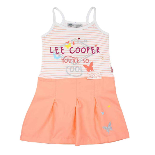 Robe Lee Cooper - 4A Fille - Enfant - Corail - 100 % Coton - 160 GSM - popeline - TrendyFlair