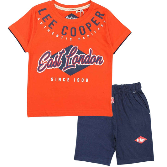 Ensemble Lee Cooper - 4A Garçon - Enfant - Orange - 100 % Coton - 160 gsm - TrendyFlair