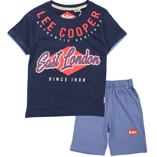 Ensemble Lee Cooper - 4A Garçon - Enfant - Marine - 100 % Coton - 160 gsm - TrendyFlair