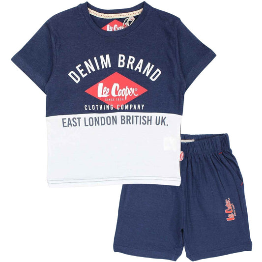 Ensemble Lee Cooper - 4A Garçon - Enfant - Marine - 100 % Coton - 160 gsm - TrendyFlair