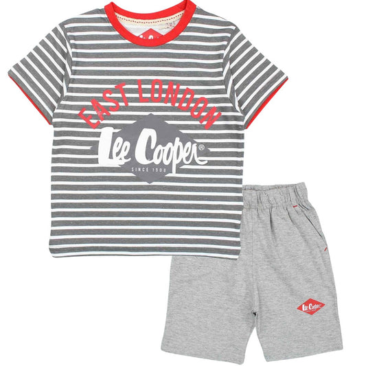 Ensemble Lee Cooper - 4A Garçon - Enfant - Gris - 100 % Coton - 160 gsm  - Bas gris: 90 % Coton - 10 % viscose - TrendyFlair