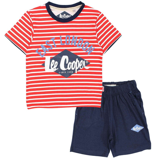 Ensemble Lee Cooper - 4A Garçon - Enfant - Rouge - 100 % Coton - 160 gsm - TrendyFlair