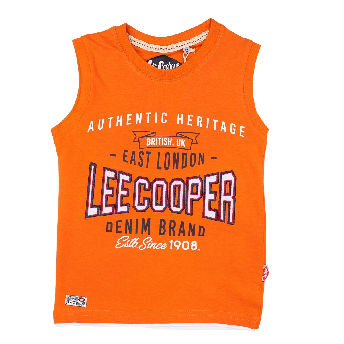 T-Shirt Lee Cooper - 4A Garçon - Enfant - Orange - 100 % Coton - 160 gsm - TrendyFlair
