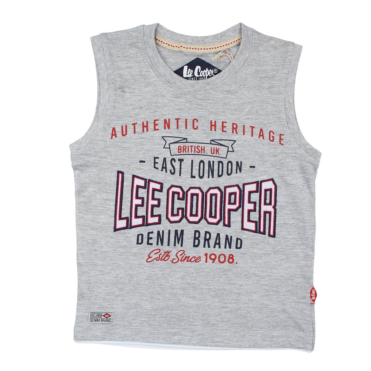 T-Shirt Lee Cooper - 4A Garçon - Enfant - Gris - 95 % Coton - 5 % viscose - TrendyFlair