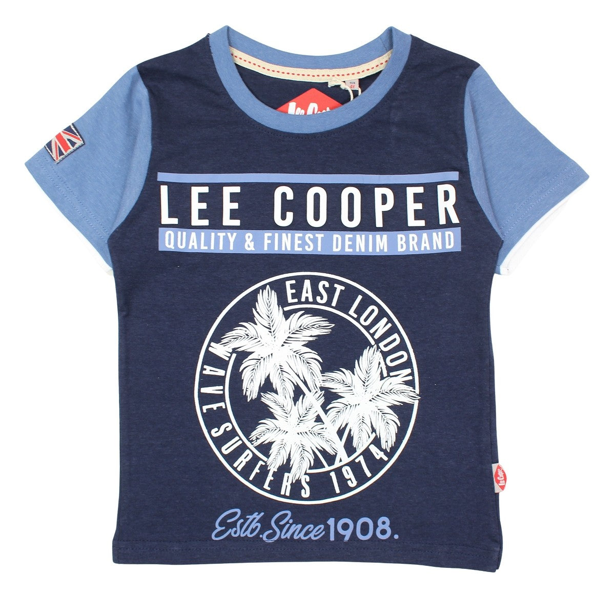 T-Shirt Lee Cooper - 4A Garçon - Enfant - Marine - 100 % Coton - 160 gsm - TrendyFlair
