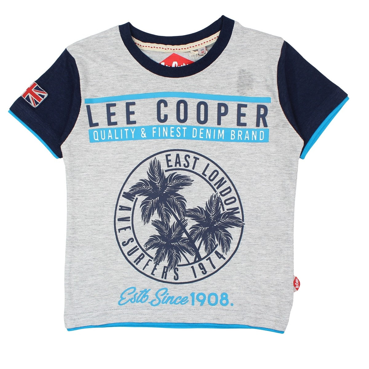 T-Shirt Lee Cooper - 4A Garçon - Enfant - Gris - 95 % Coton - 5 % viscose - TrendyFlair