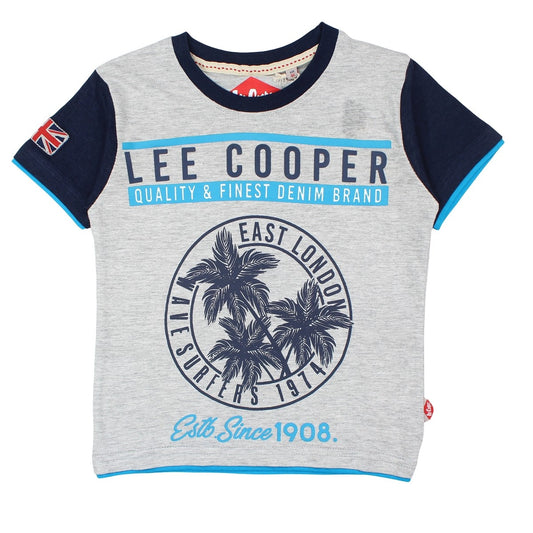 T-Shirt Lee Cooper - 4A Garçon - Enfant - Gris - 95 % Coton - 5 % viscose - TrendyFlair