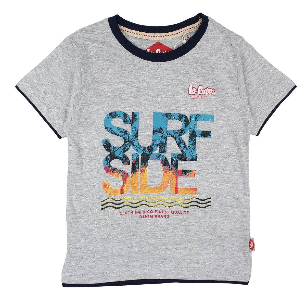 T-Shirt Lee Cooper - 6A Garçon - Enfant - Gris - 95% Coton - 5 % viscose - TrendyFlair
