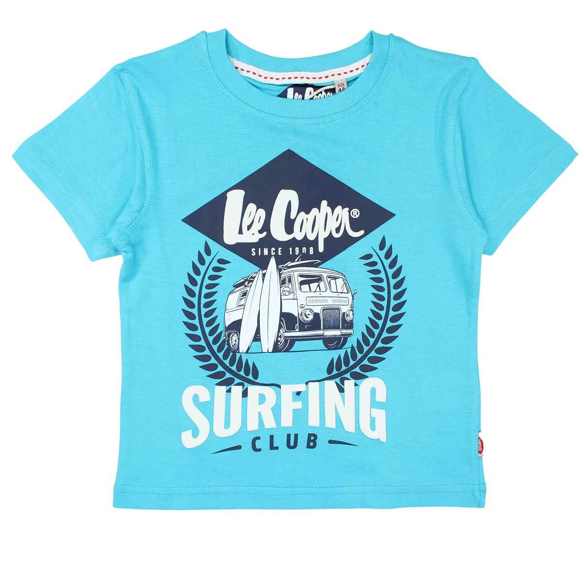 T-Shirt Lee Cooper - 4A Garçon - Enfant - Bleu - 100 % Coton - TrendyFlair