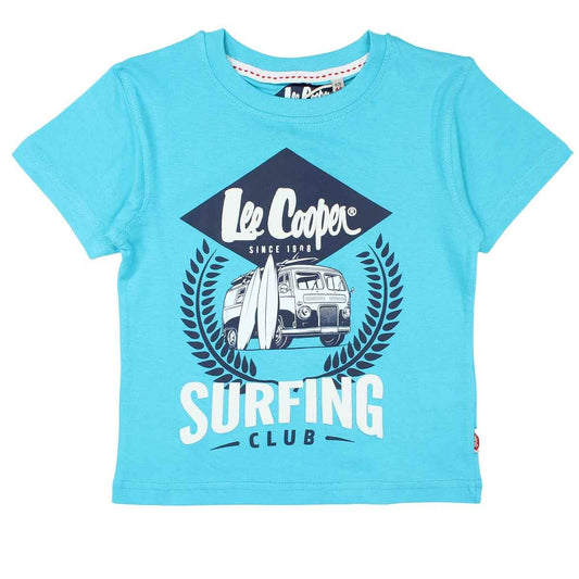 T-Shirt Lee Cooper - 4A Garçon - Enfant - Bleu - 100 % Coton - TrendyFlair