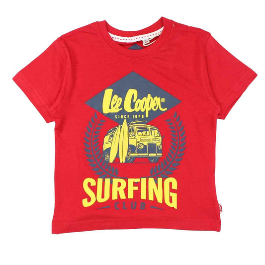 T-Shirt Lee Cooper - 4A Garçon - Enfant - Rouge - 100 % Coton - TrendyFlair