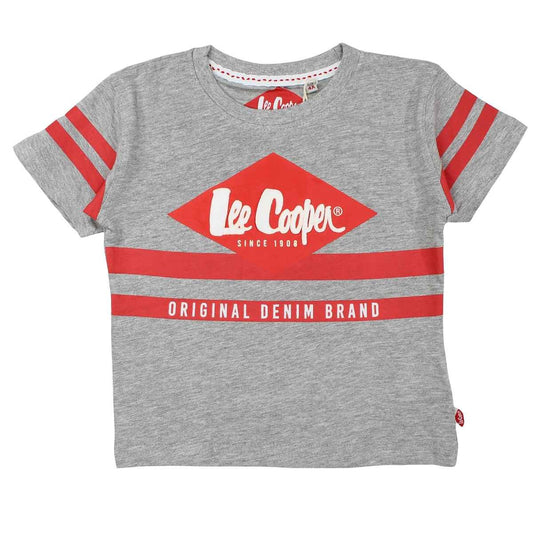 T-Shirt Lee Cooper - 4A Garçon - Enfant - Gris - 90 % Coton - 10 % viscose - TrendyFlair