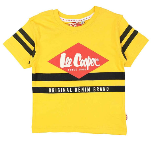 T-Shirt Lee Cooper - 4A Garçon - Enfant - Jaune - 100 % Coton - TrendyFlair