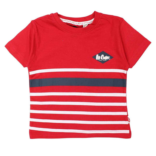 T-Shirt Lee Cooper - 4A Garçon - Enfant - Rouge - 100 % Coton - TrendyFlair