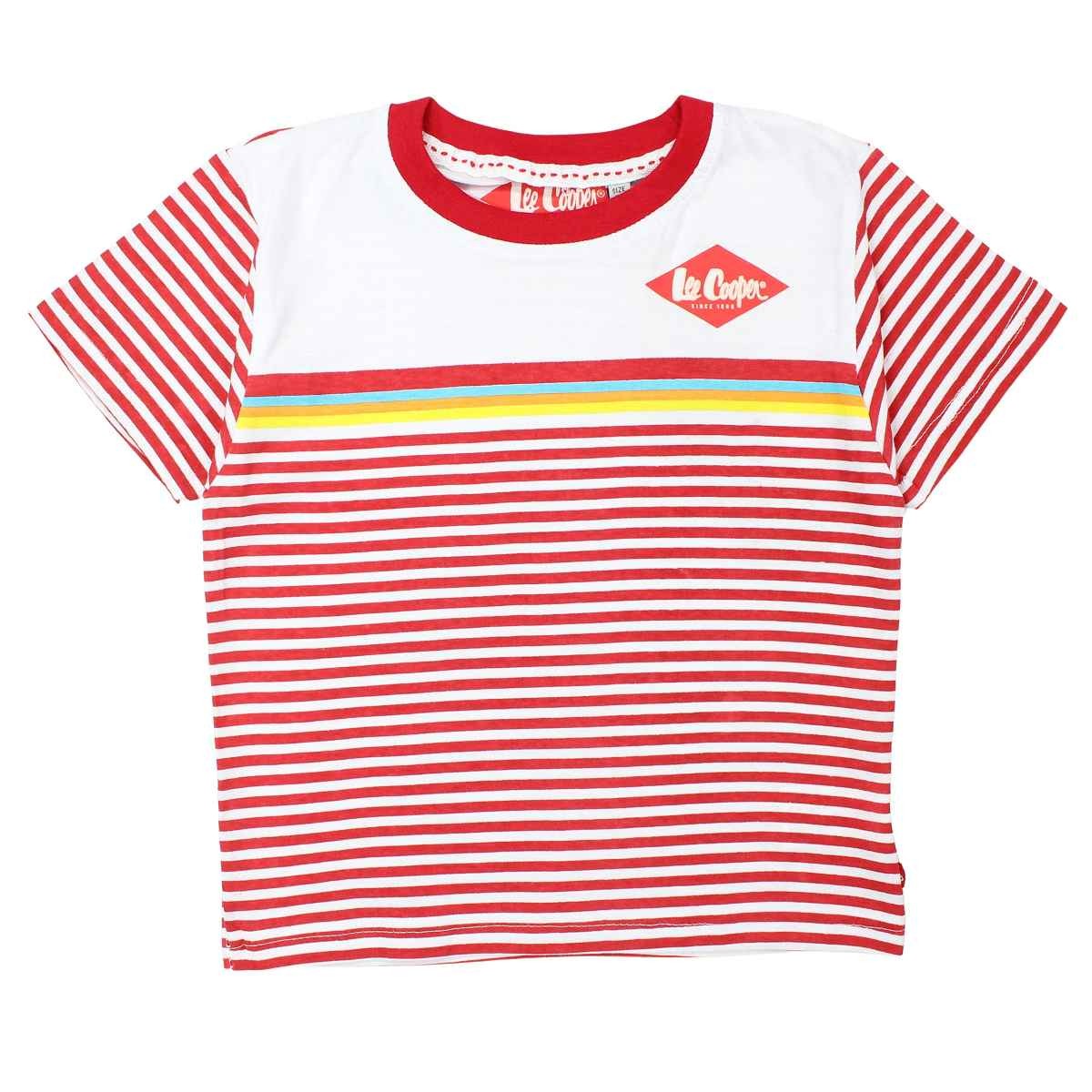 T-Shirt Lee Cooper - 4A Garçon - Enfant - Rouge - 100% Coton - TrendyFlair