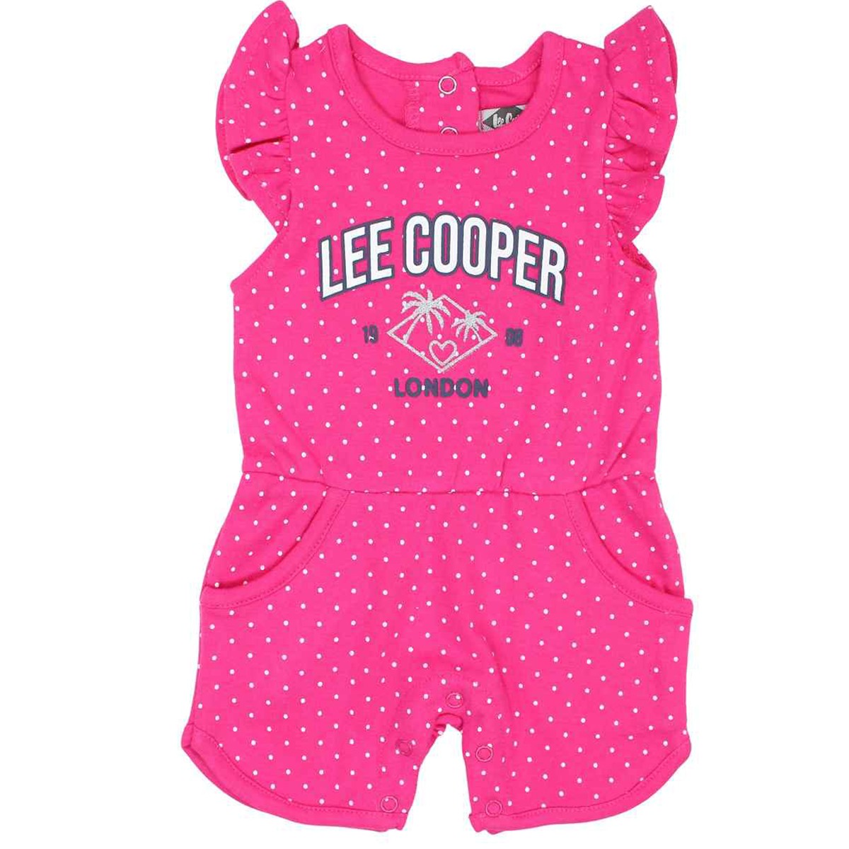 Combishort Lee Cooper - 1M Bébé Fille - Enfant - Rose - 100 % Coton - Interlock 180 g/m² - TrendyFlair