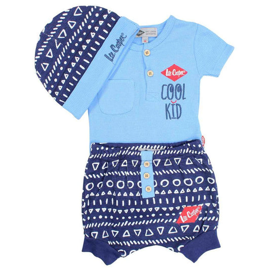 Ensemble bebe Lee Cooper - 1M Bébé Garçon - Enfant - Bleu - 60 % Coton - 40 % Polyester - TrendyFlair