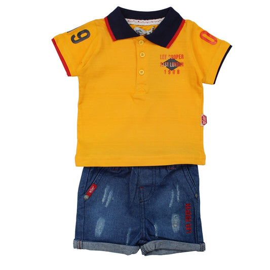 Ensemble bebe Lee Cooper - 6M Bébé Garçon - Enfant - Jaune - 100 % Coton - TrendyFlair