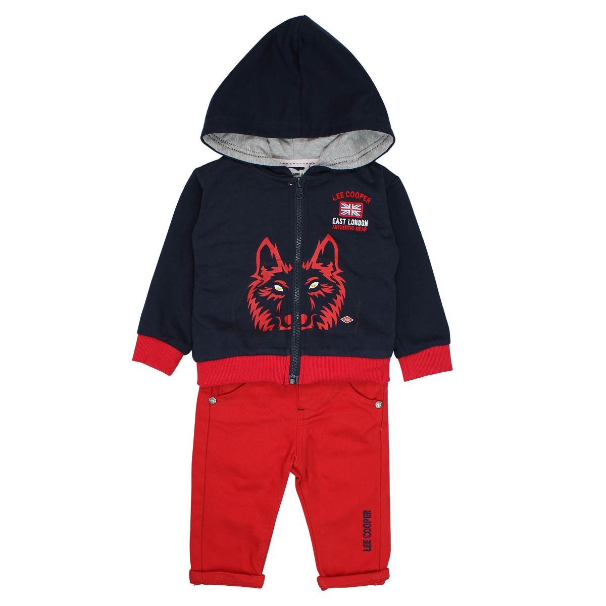 Ensemble bebe Lee Cooper - 3M Bébé Garçon - Enfant - Bleu - 60 % Coton - 40 % Polyester - 260 Gsm - TrendyFlair