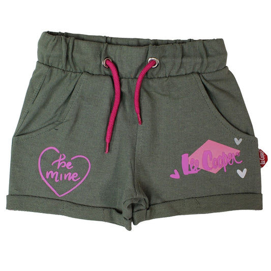 Short fille Lee Cooper - 6A Fille - Enfant - Kaki - 90 % Coton - 10 % viscose - TrendyFlair