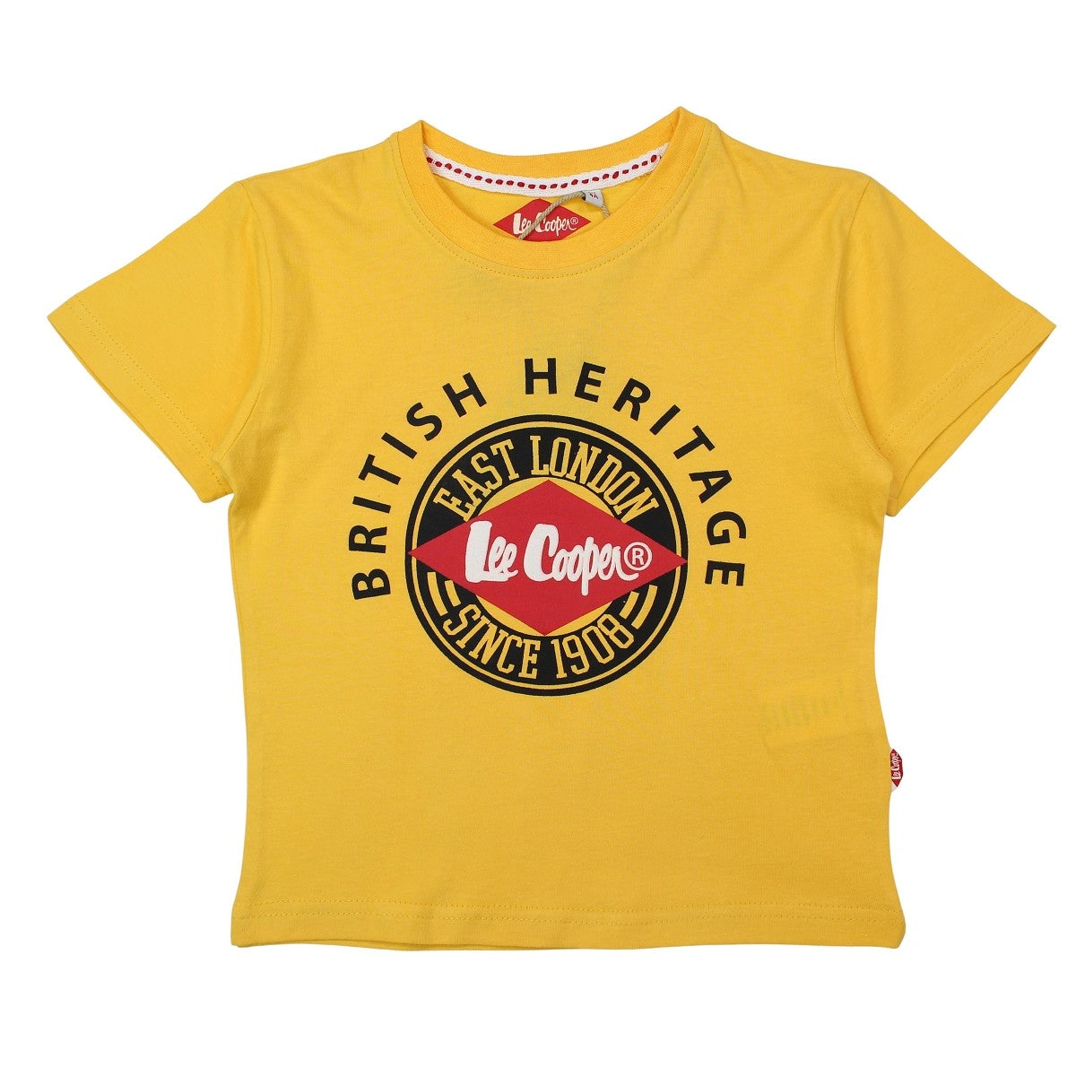 T-Shirt Lee Cooper - 6A Garçon - Enfant - Jaune - 100 % Coton - 150 GSM - TrendyFlair