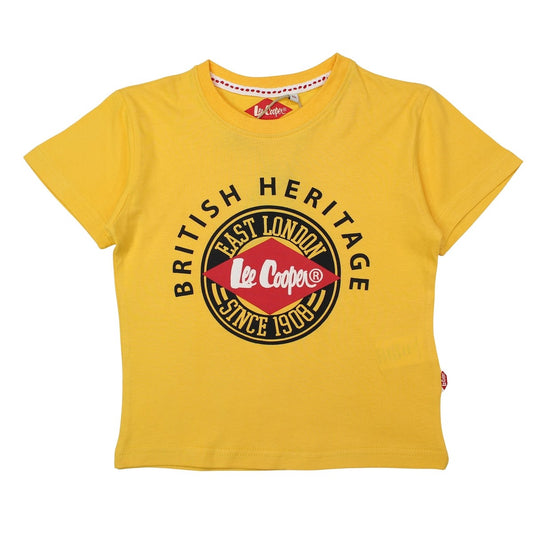 T-Shirt Lee Cooper - 6A Garçon - Enfant - Jaune - 100 % Coton - 150 GSM - TrendyFlair