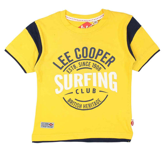 T-Shirt Lee Cooper - 4A Garçon - Enfant - Jaune - 100 % Coton - TrendyFlair