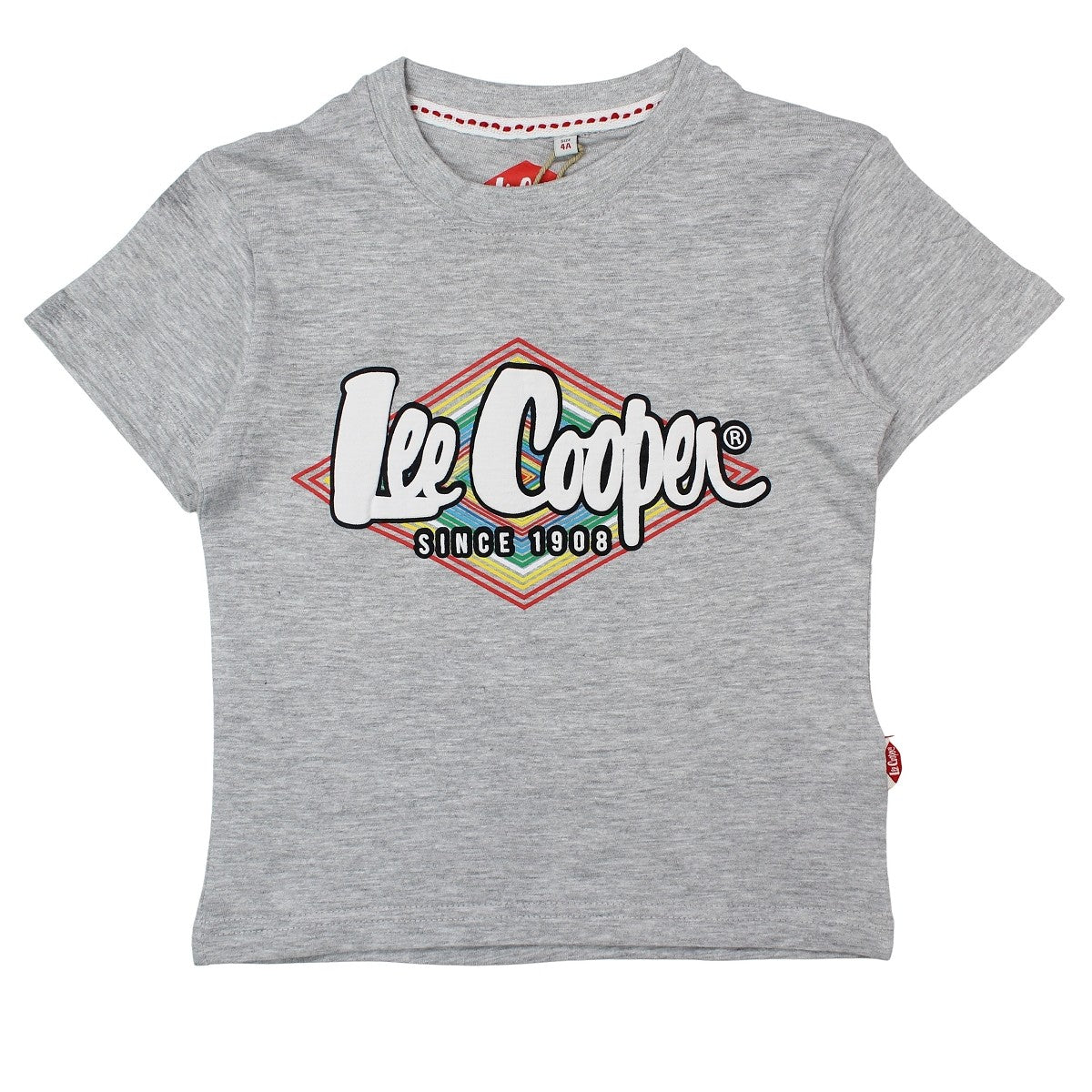 T-Shirt Lee Cooper - 6A Garçon - Enfant - Gris - 100 % Coton - 150 GSM - TrendyFlair