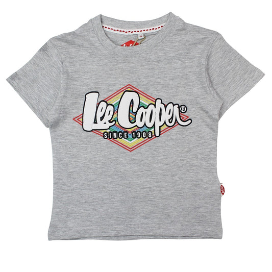 T-Shirt Lee Cooper - 6A Garçon - Enfant - Gris - 100 % Coton - 150 GSM - TrendyFlair