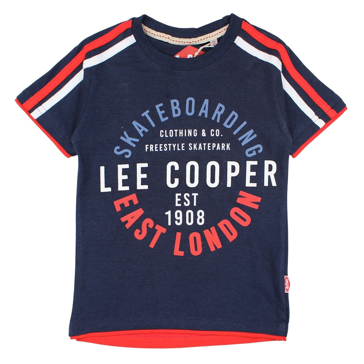 T-Shirt Lee Cooper - 4A Garçon - Enfant - Marine - 100 % Coton - 160 gsm - TrendyFlair