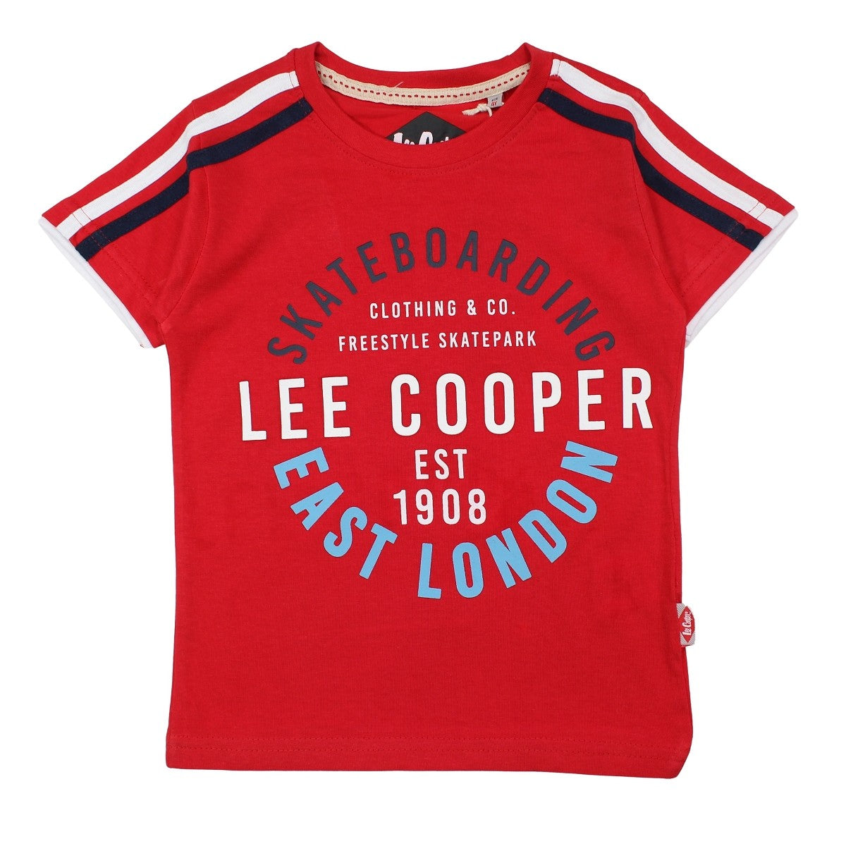 T-Shirt Lee Cooper - 4A Garçon - Enfant - Rouge - 100 % Coton - 160 gsm - TrendyFlair