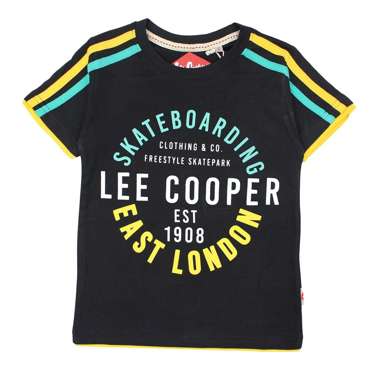T-Shirt Lee Cooper - 4A Garçon - Enfant - Noir - 100 % Coton - 160 gsm - TrendyFlair