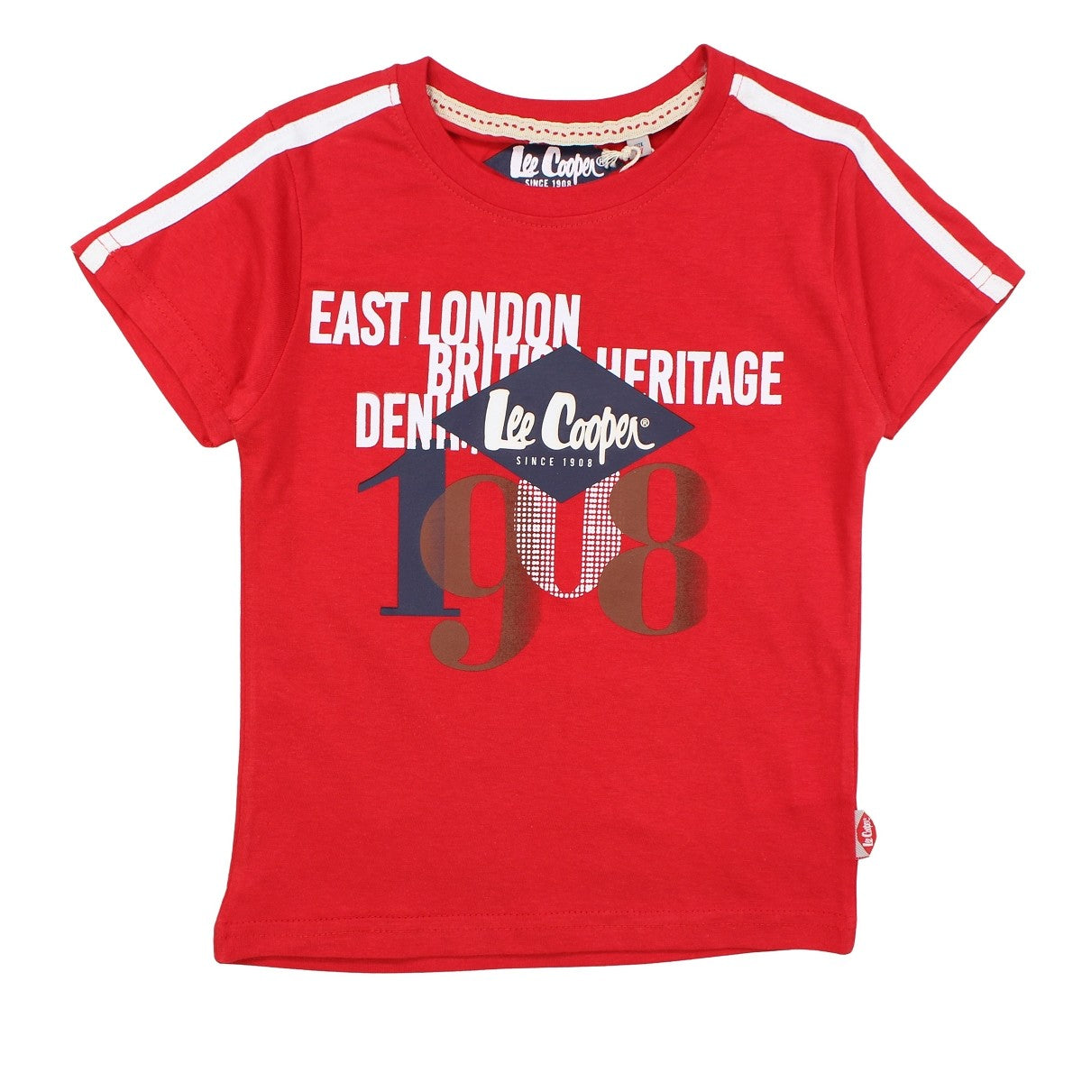 T-Shirt Lee Cooper - 4A Garçon - Enfant - Rouge - 100 % Coton - 160 gsm - TrendyFlair