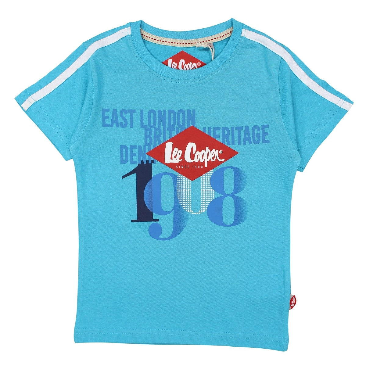 T-Shirt Lee Cooper - 4A Garçon - Enfant - Bleu - 100 % Coton - 160 gsm - TrendyFlair